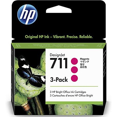 Hp Ink 711 Magenta  Tri Colour Pack(Cz135A ) Inks