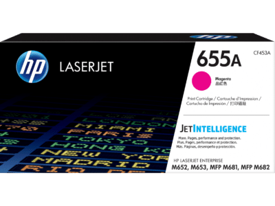 HP 655A Magenta Original LaserJet Toner Cartridge, CF453A Hp