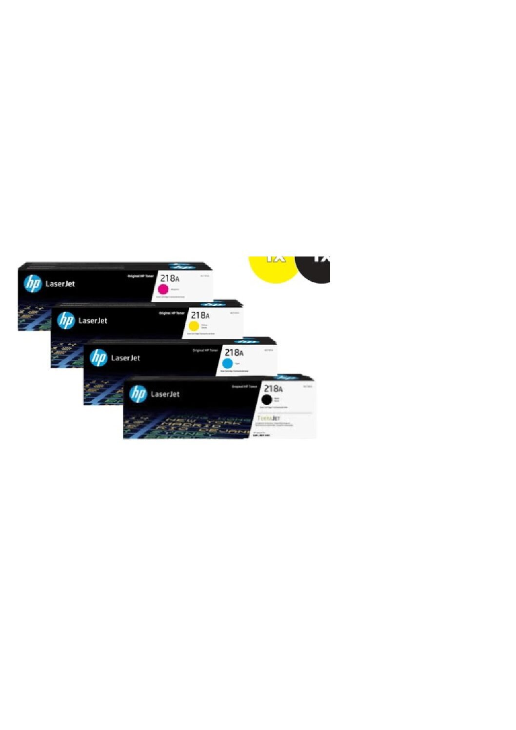 HP Toner 218A (W2180A) (W2181A)(W2182A) (W2183A)Black,Cyan,Yellow,Magenta Standard Toner Cartridges Toner