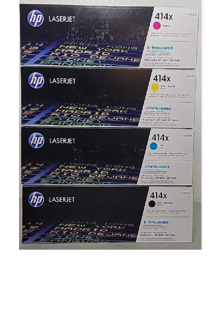 HP Toner 414X Black Cyan Yellow Magenta Toner W2020X, W2021X, W2022X, W2023X Toner