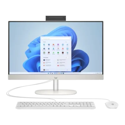 HP All in One 24-cr0009nh intel® Core™ i7-1355U 16GB 512GB SSD Intel® Iris® Xᵉ Graphics 23.8 FHD Non-Touch Shared DOS Shell White Desktop
